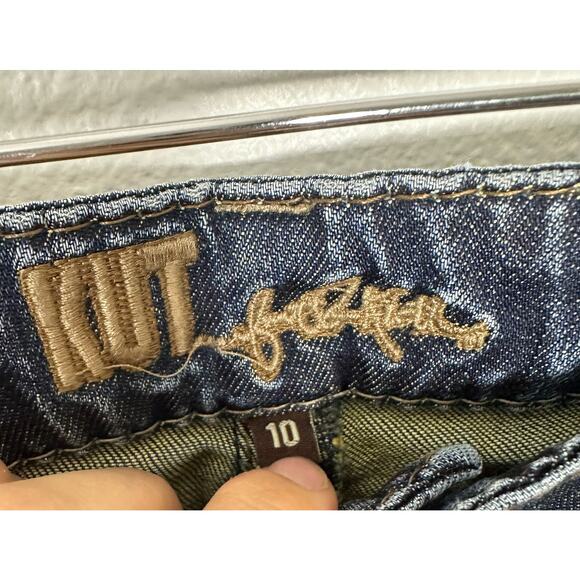KUT From The Kloth Kate So Low Rise Boot Cut Jeans Women's Flap Pocket Size 10 - Picture 4 of 13